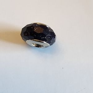 Beautiful purple shimmering sterling silver Murano Glass Charm